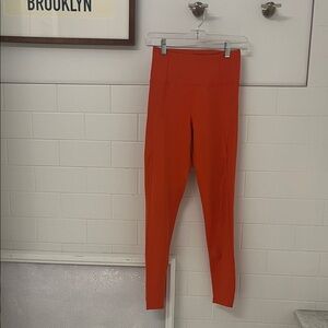 Girlfriend Collective Fiery Orange Leggings Size Small